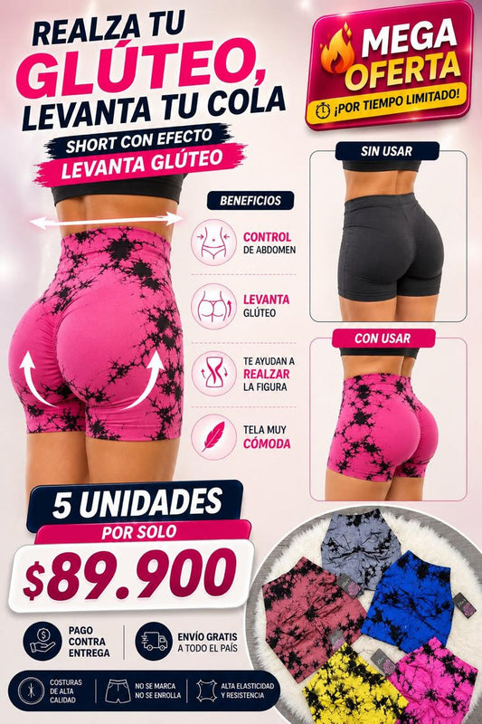 SHORTS TYE DIE LEVANTA COLA OFERTA 4X1 😍