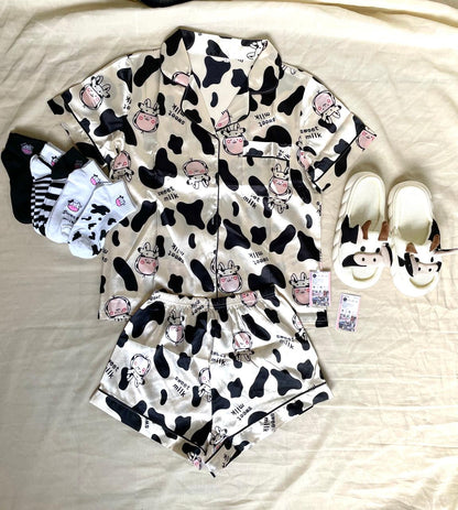 PIJAMA SATIN + PANTUFLA + OBSEQUIO